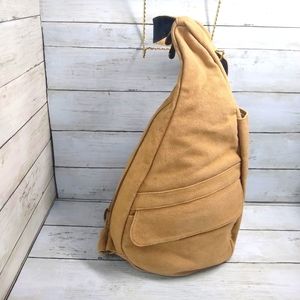 Ameribag Lg Tan Duck Canvas Sling One Shoulder Adjust-Strap MultiPocket …